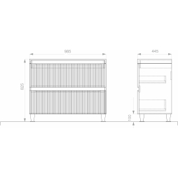 Тумба APOLLO 100 на ніжках біла з умивальником Lux (W) Тумба APOLLO 100 на ніжках біла з умивальником Lux (W)