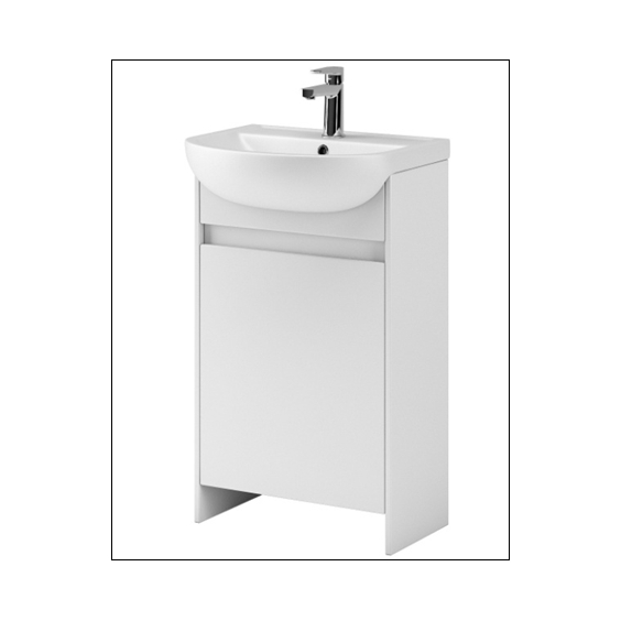 Тумба AQUARIUS Fine 50 см на ніжках з умивальником Артеко 50 Білий Тумба AQUARIUS Fine 50 см на ніжках з умивальником Артеко 50 Білий