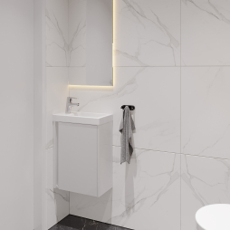 Тумба AQUARIUS Fine 40 см Білий підвісна з умивальником Комо 40 Тумба AQUARIUS Fine 40 см Білий підвісна з умивальником Комо 40