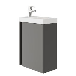 Тумба AQUARIUS Fine 40 см Графіт з умивальником Комо 40 Тумба AQUARIUS Fine 40 см Графіт з умивальником Комо 40