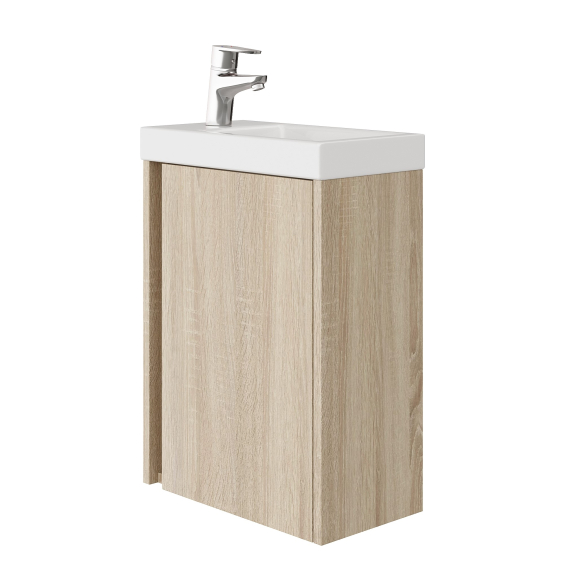 Тумба AQUARIUS Fine 40 см Дуб Сонома з умивальником Комо 40 Тумба AQUARIUS Fine 40 см Дуб Сонома з умивальником Комо 40