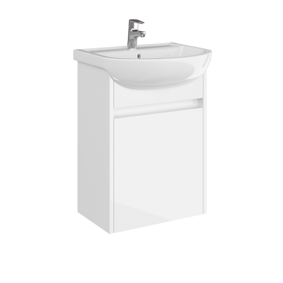 Тумба AQUARIUS Fine 50 см Білий підвісна з умивальником Артеко 50 Тумба AQUARIUS Fine 50 см Білий підвісна з умивальником Артеко 50