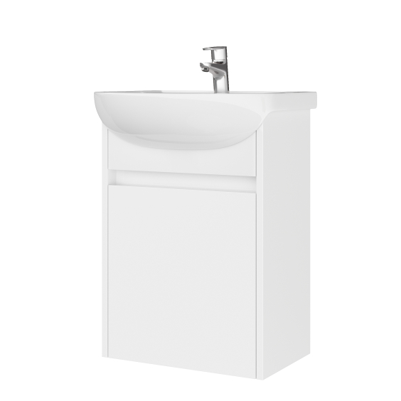 Тумба AQUARIUS Fine 50 см Білий підвісна з умивальником Артеко 50 Тумба AQUARIUS Fine 50 см Білий підвісна з умивальником Артеко 50