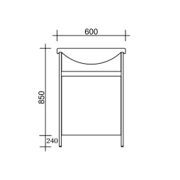 Тумба AQUARIUS Fine 60 см Графіт/Білий на ніжках з умивальником Артеко 60