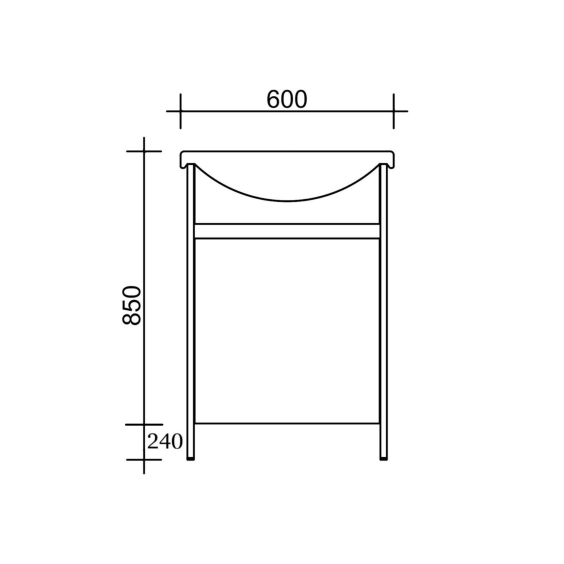 Тумба AQUARIUS Fine 60 см Дуб/Білий на ніжках з умивальником Артеко 60