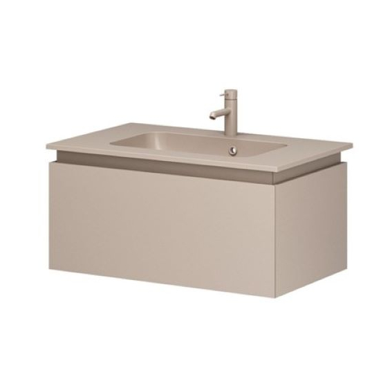 Тумба Aquarius LORETTO 80 консольна FUME MAT з умивальником Plaza 80 Тумба Aquarius LORETTO 80 консольна FUME MAT з умивальником Plaza 80