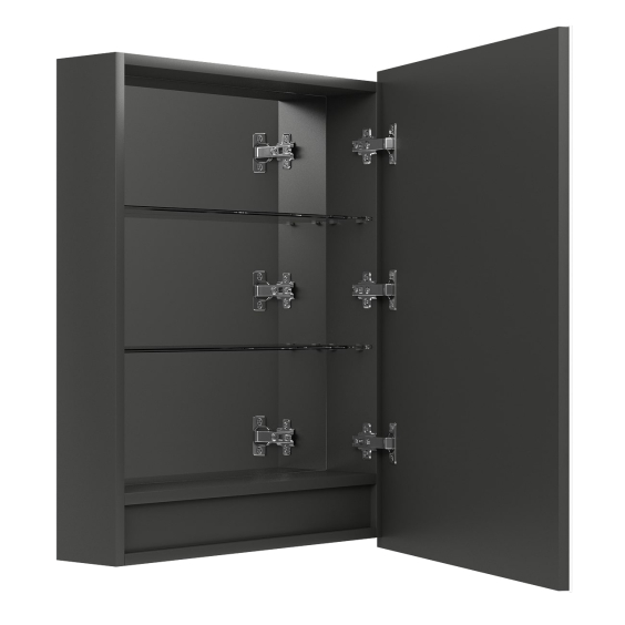 Дзеркальна шафа Aquarius Modena 60 з LED підсвіткою (Графіт) Дзеркальна шафа Aquarius Modena 60 з LED підсвіткою (Графіт)