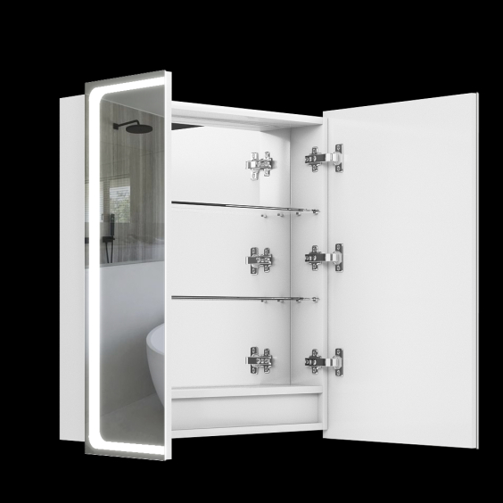 Дзеркальна шафа Aquarius Modena 70 з LED підсвіткою (Білий) Дзеркальна шафа Aquarius Modena 70 з LED підсвіткою (Білий)