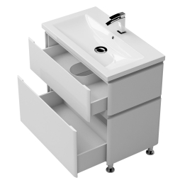 Тумба Modena на ніжках з умивальником Комо 70 Білий Тумба Modena на ніжках з умивальником Комо 70 Білий