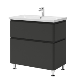 Тумба Modena на ніжках з умивальником Комо 70 Графіт Тумба Modena на ніжках з умивальником Комо 70 Графіт