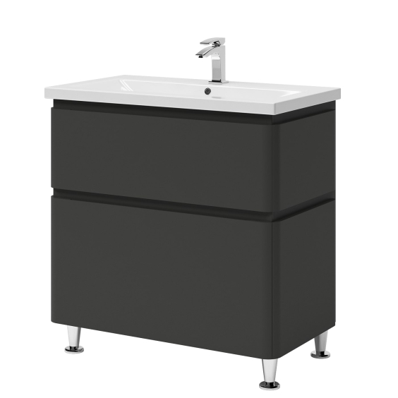 Тумба Modena на ніжках з умивальником Комо 80 Графіт Тумба Modena на ніжках з умивальником Комо 80 Графіт