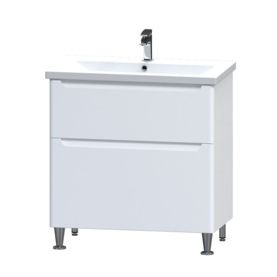 Тумба POLA 80 см на ніжках з умивальником Комо 80