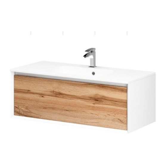 Тумба AQUARIUS RIMINI 80 навісна Білий з умивальником Vero (W)