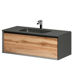 Тумба Aquarius RIMINI 100 Навісна Graphite з умивальником Vero
