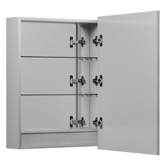 Дзеркальна шафа Aquarius Савойя 60 з LED підсвіткою (Білий)