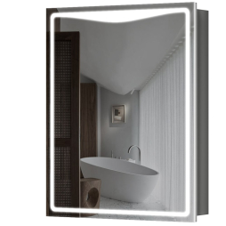 Дзеркальна шафа Aquarius Савойя 60 з LED підсвіткою (Графіт) Дзеркальна шафа Aquarius Савойя 60 з LED підсвіткою (Графіт)