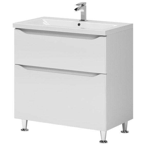 Тумба Савойя на ніжках з умивальником Комо 80 Білий Тумба Савойя на ніжках з умивальником Комо 80 Білий