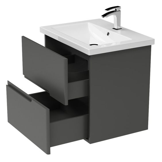 Тумба Silver консольна з умивальником Комо 70 Графіт Тумба Silver консольна з умивальником Комо 70 Графіт