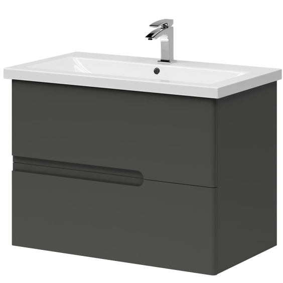 Тумба Silver консольна з умивальником Комо 80 Графіт Тумба Silver консольна з умивальником Комо 80 Графіт