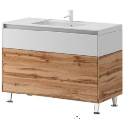 Тумба Aquarius TORINO 100 на ніжках Білий з умивальником Lux 