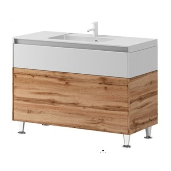 Тумба Aquarius TORINO 80 на ніжках Білий з умивальником Lux 