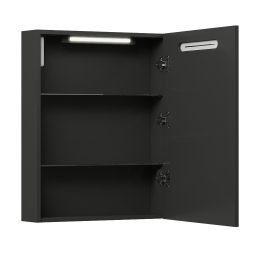 Дзеркальна шафа Aquarius Teffi з LED підсвіткою 60 (Графіт)