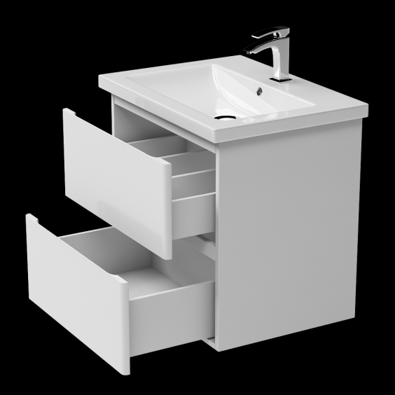 Тумба Teffi консольна з умивальником Комо 60 Білий Тумба Teffi консольна з умивальником Комо 60 Білий