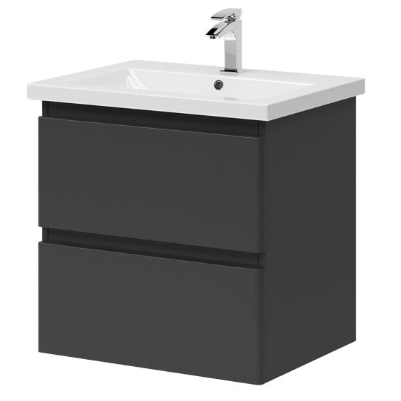 Тумба Teffi консольна з умивальником Комо 60 Графіт Тумба Teffi консольна з умивальником Комо 60 Графіт