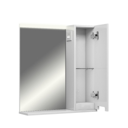 Дзеркало Aquarius Verona з шафою та підсвіткою 50 (Білий) Дзеркало Aquarius Verona з шафою та підсвіткою 50 (Білий)