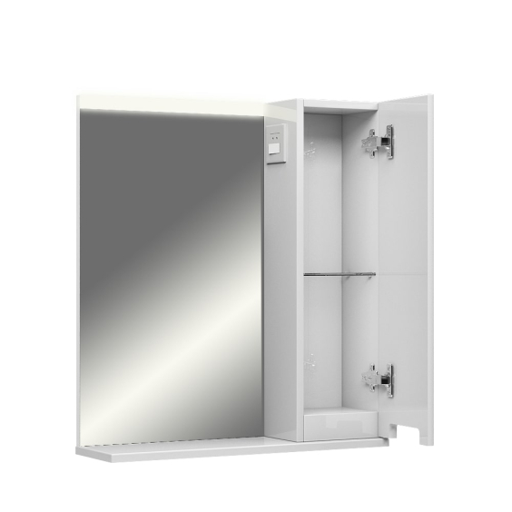 Дзеркало Aquarius Verona з шафою та підсвіткою 60 (Білий) Дзеркало Aquarius Verona з шафою та підсвіткою 60 (Білий)