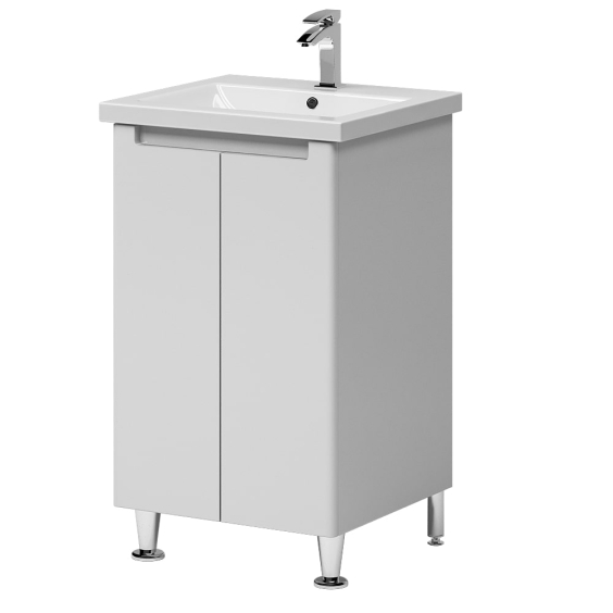 Тумба Aquarius Verona на ніжках з умивальником Plaza 55 Білий Тумба Aquarius Verona на ніжках з умивальником Plaza 55 Білий