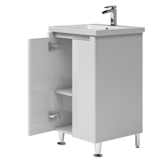 Тумба Verona на ніжках з умивальником Комо 50 Білий Тумба Verona на ніжках з умивальником Комо 50 Білий