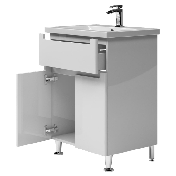 Тумба Verona на ніжках з ящиком з ум. Комо 70 Білий Тумба Verona на ніжках з ящиком з ум. Комо 70 Білий