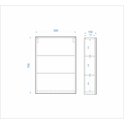 Дзеркальна шафа Standard 50 см Дзеркальна шафа Standard 50 см