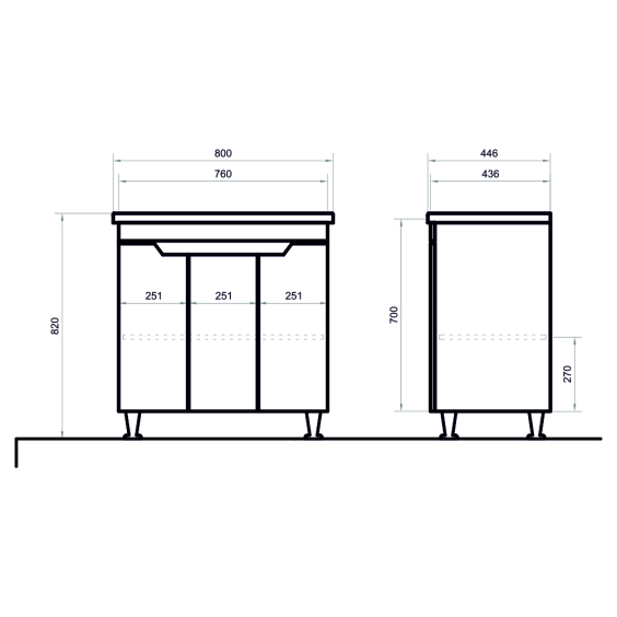 Тумба Ліон 80 см з умивальником Комо 80 Тумба Ліон 80 см з умивальником Комо 80