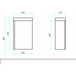 Тумба MONA 40 см Навісна Біла з умивальником Комо 40 Тумба MONA 40 см Навісна Біла з умивальником Комо 40